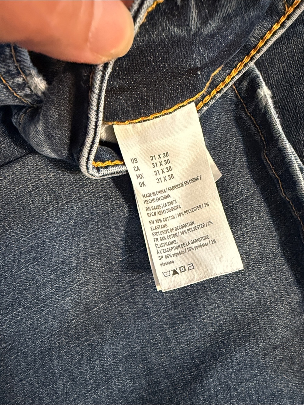 American Eagle Outfitters Medium Blue Denim Jeans 31x30 - Picture 3 of 4
